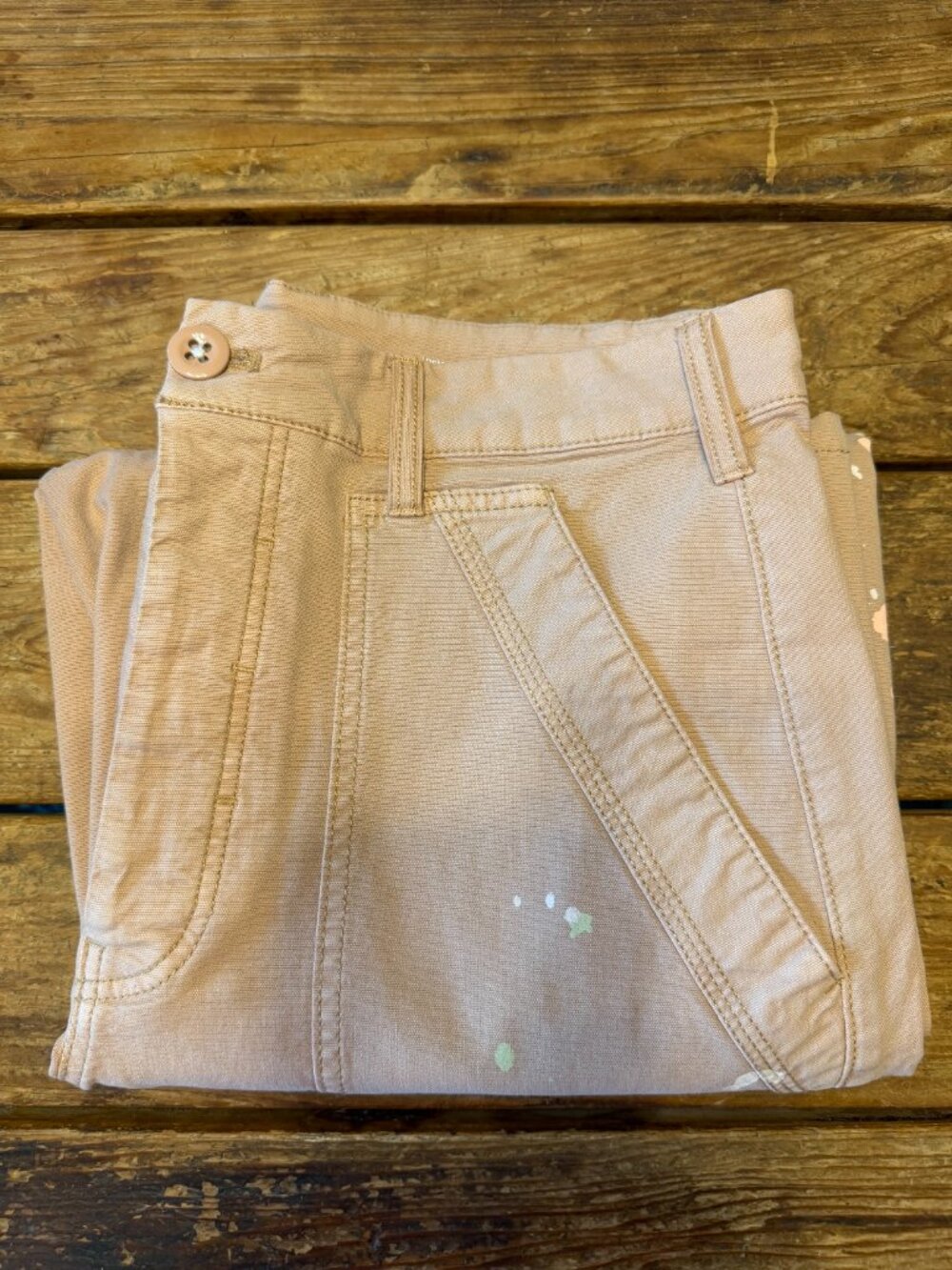 Pilcro The Millie Low Slung Barrel Pant, Paint Splatter - size 30 - Picture 8 of 8